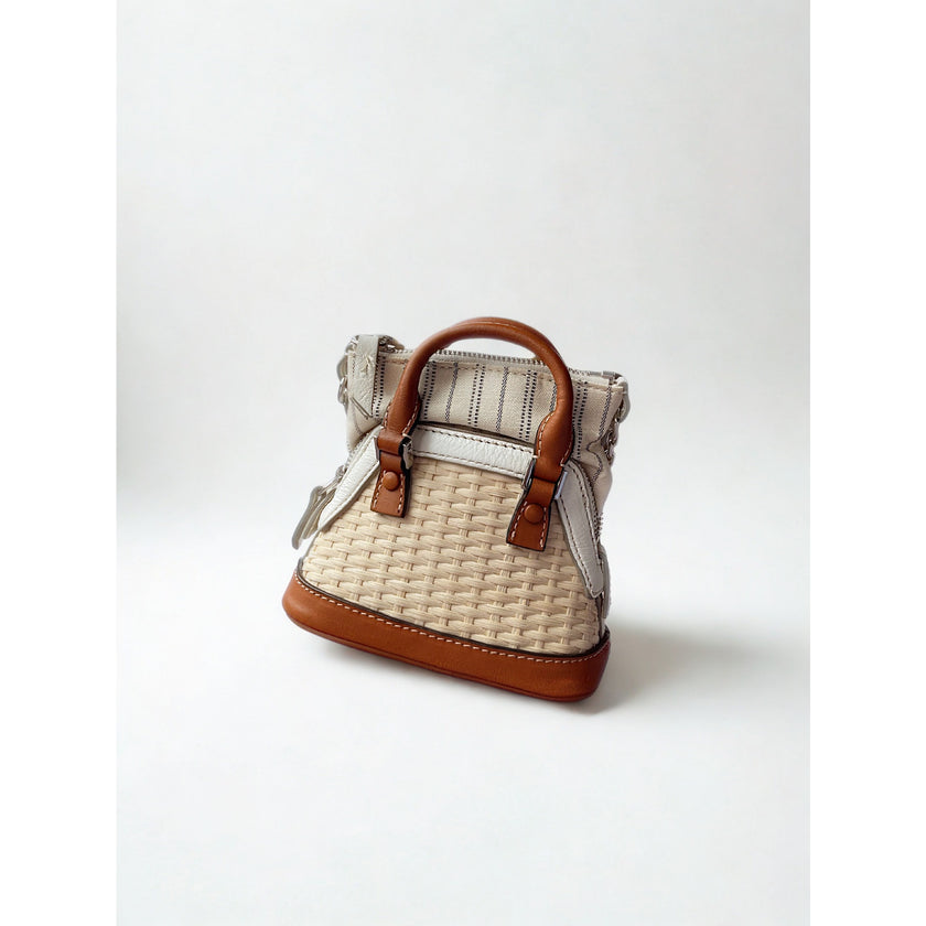 Maison Margiela 5AC Classique Baby Top Handle Bag NWT Raffia White