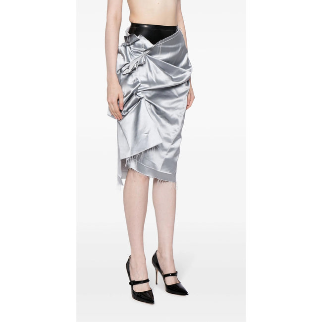 Maison Margiela Deconstructed Satin Pencil Skirt NWT Size 38