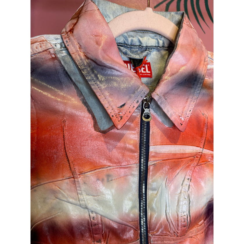 Diesel De-Smily-FSD Cropped Denim Jacket NWT XSmall