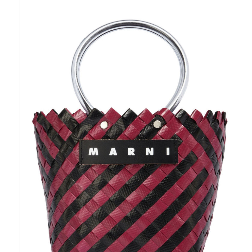 Marni Market, Taha Bag, Black and Burgundy