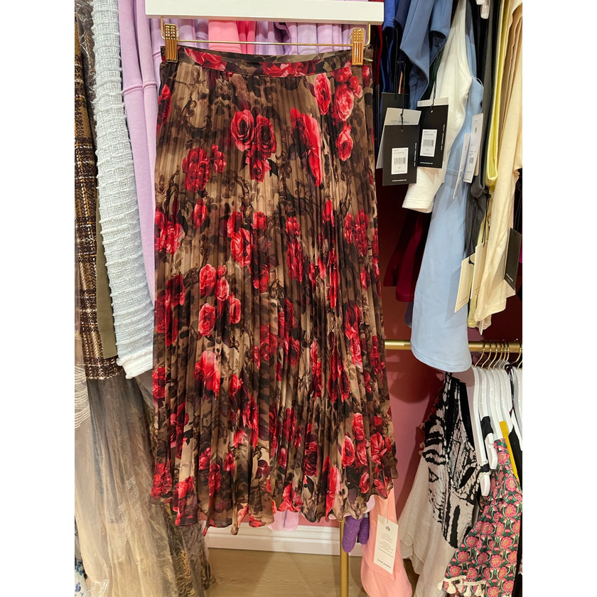 L'Agence Fernanda Pleated Midi Skirt NWT Size 0