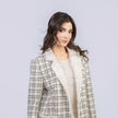 Minime Paris, White Tweed Embellished Collar Blazer