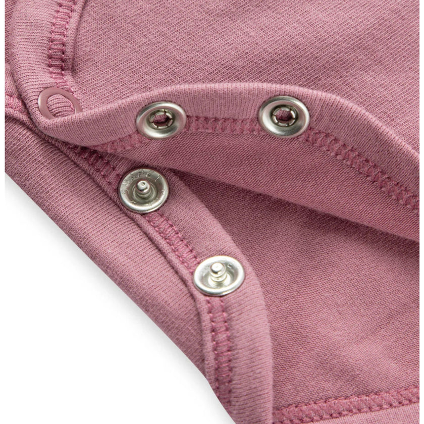 MILKBARN 3-6 months Plum Stretch Crossover Long Sleeve One Piece