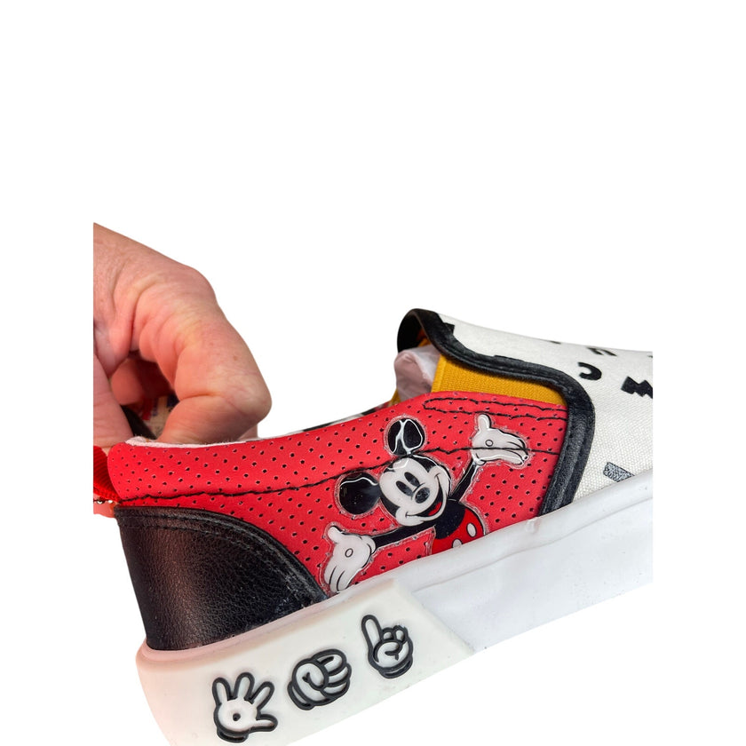 🛍️ Kids Slip-On Sneakers – Ground Up Mickey Mouse Graphic – Size 3