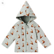 MILKBARN Fox and Dragonfly Reversible Waffle Knit Hooded Jacket NWT 2T/3T
