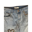 💖 Crystal Heart Cutout Jeans 💖 NWT Large