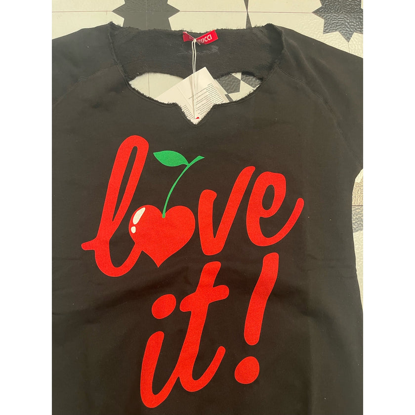 Fiorucci Love It Sweatshirt Tunic Top, NWT, size: Small