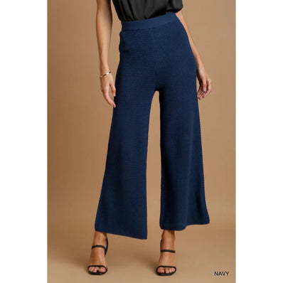 Umgee Navy Knit Pants