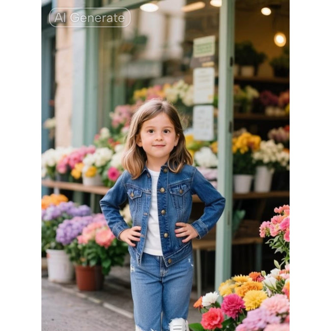 Gap × Cult Gaia Kids Asymmetrical Denim Jacket Size medium kids 8