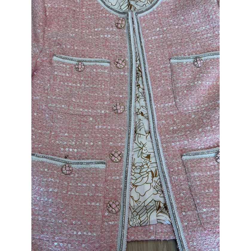 Minime Paris, Pink Tweed Blazer, Med
