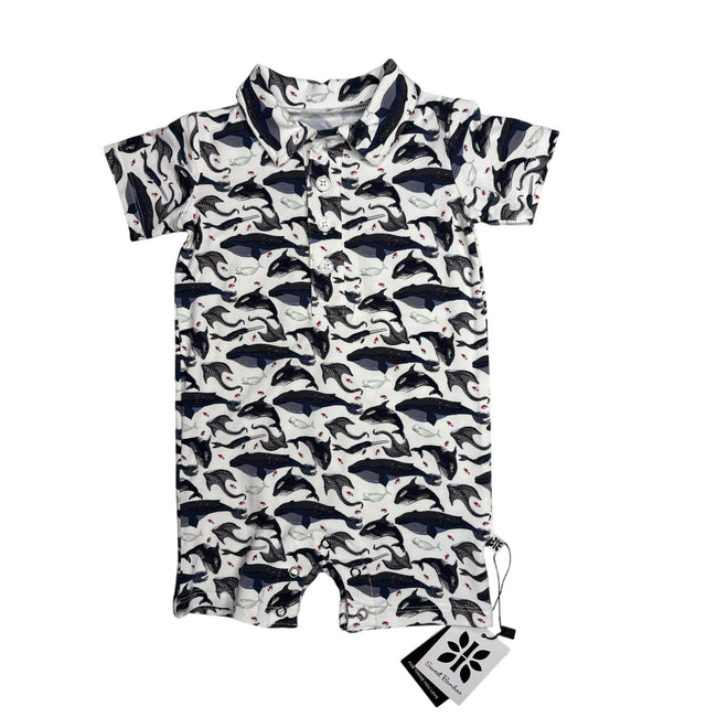 Sweet Bamboo, Whale Romper, NWT, 0-3 Months