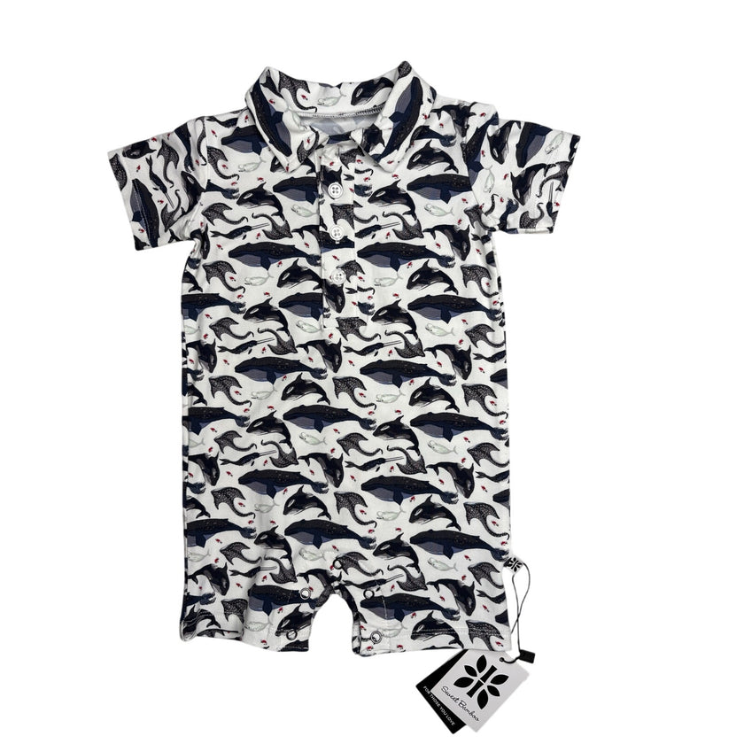 Sweet Bamboo, Whale Romper, NWT, 0-3 Months