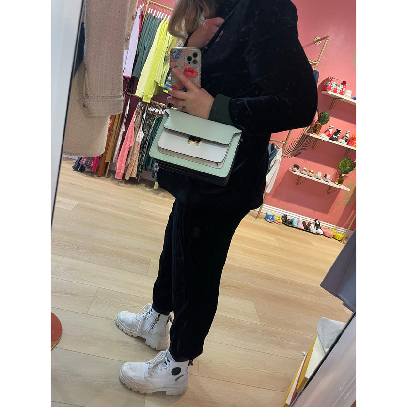 Marni Trunk Bag Tri-Color Saffiano Leather NWT