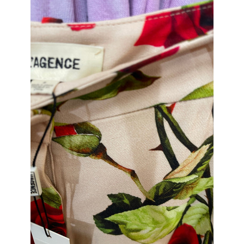 L'AGENCE Pilar Floral Wide Leg Pant, NWT, Size 2