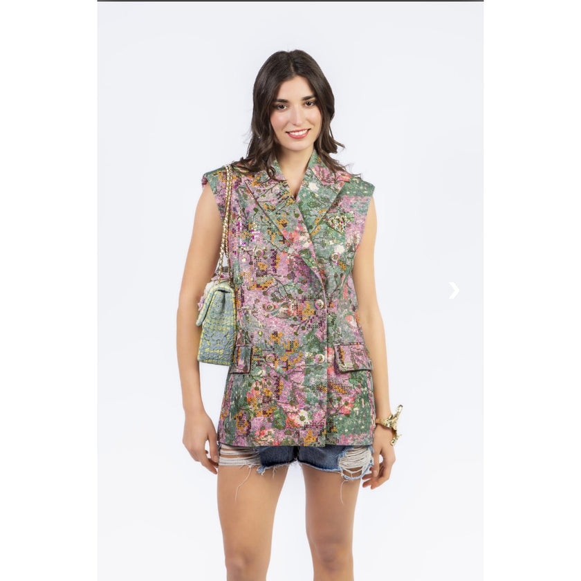 Minime Paris secret garden floral mosaic vest, photo 1 of 5
