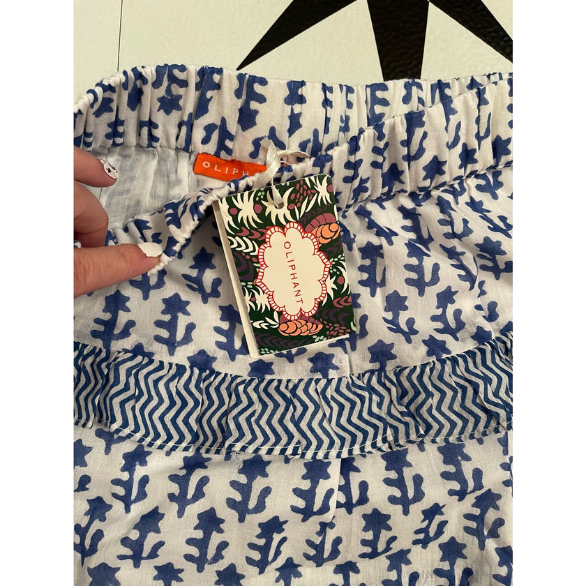 Oliphant, Flirty Skirt, NWT, Blue Flora