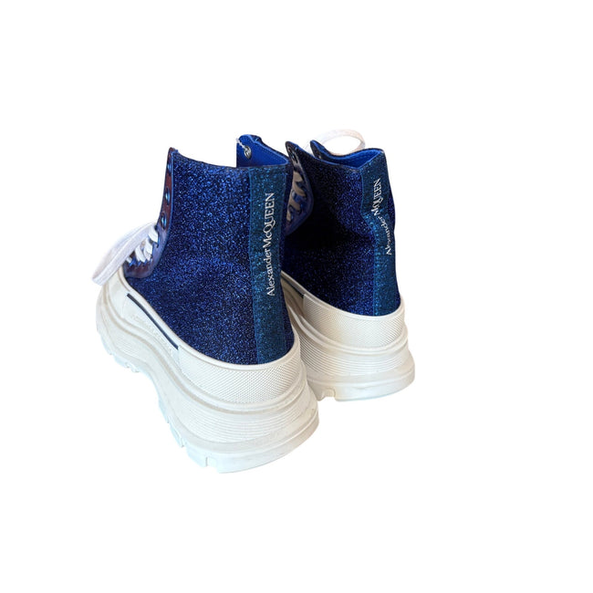 Alexander McQueen, Thread Slick Glitter High Top Sneaker, 38