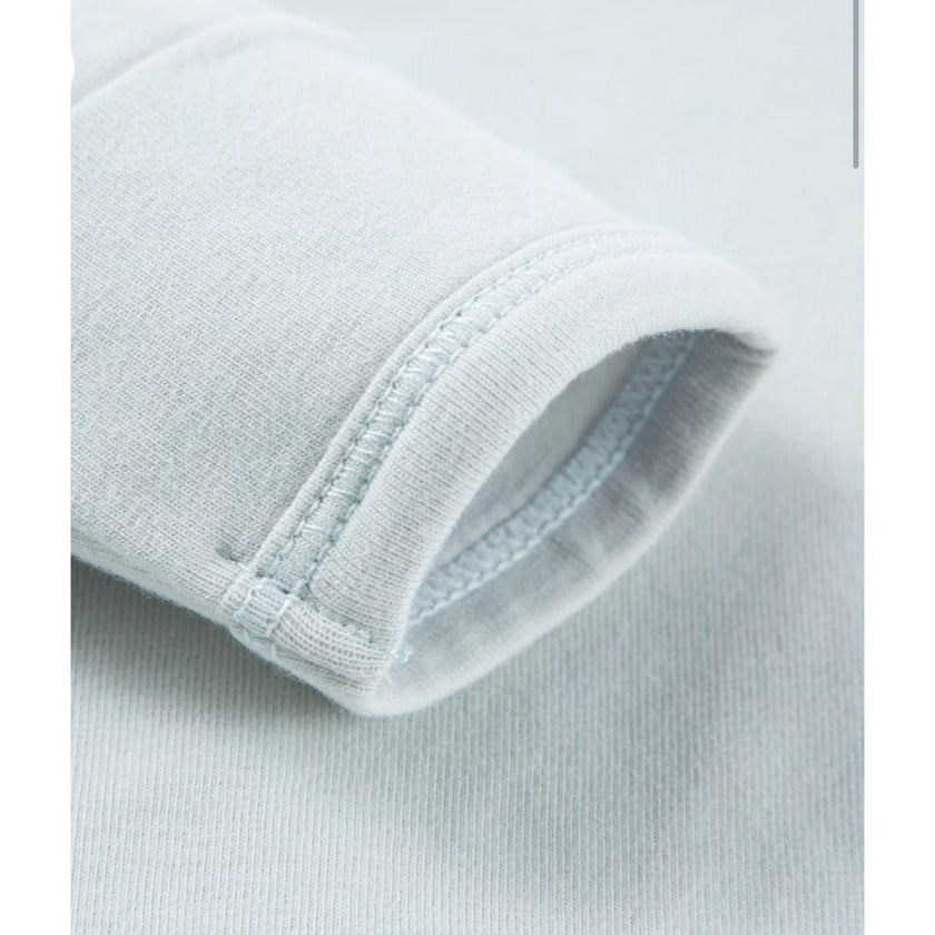 MILKBARN 6-12Months Slate Blue Stretch Crossover Long Sleeve One Piece