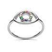 With Love Darling, Sterling Silver Rainbow Eye Ring