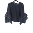 Roksanda, Navy Ruffle Sleeve Blouse, NWT, UK 10
