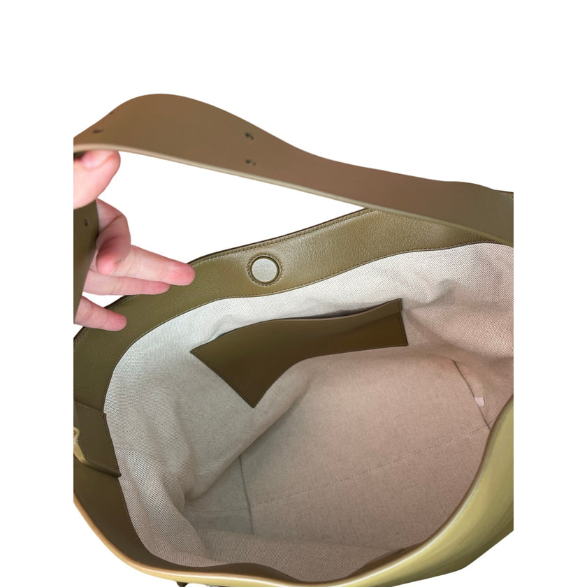 Jill Sander Khaki Folded Medium Tote, NWT