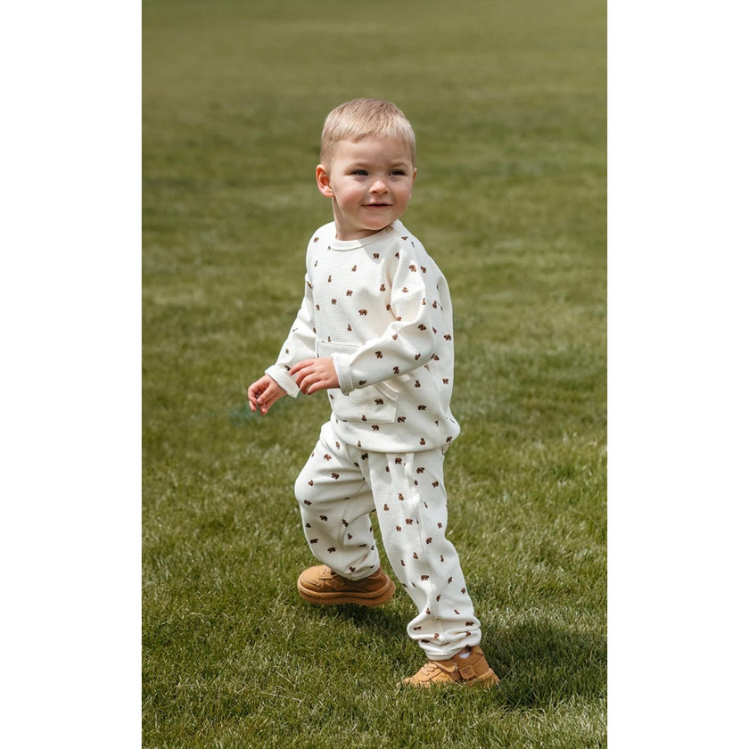 Milkbarn, Knitted Sweatpants Honey Bear, NWT, 2T-3T