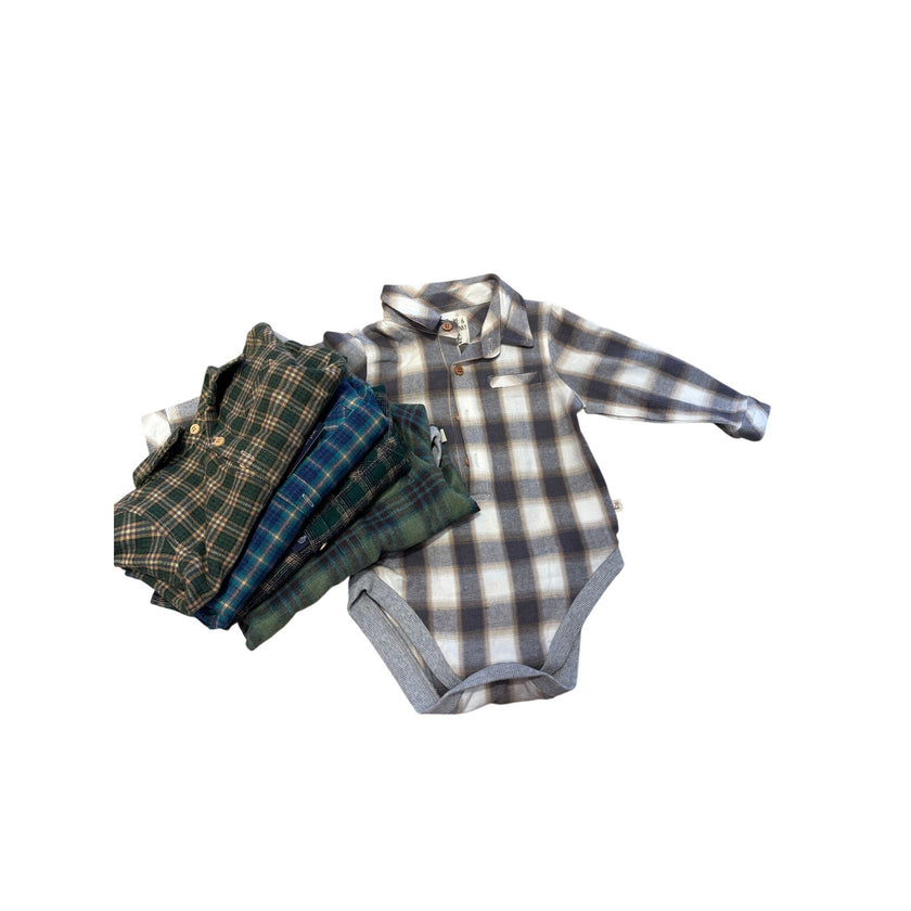 Me & Henry Fannel Onesies, 12/18 months $23