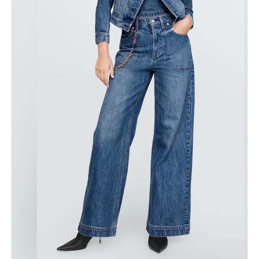 Cult Gaia x Gap Wide Leg Denim, NWT, size 28