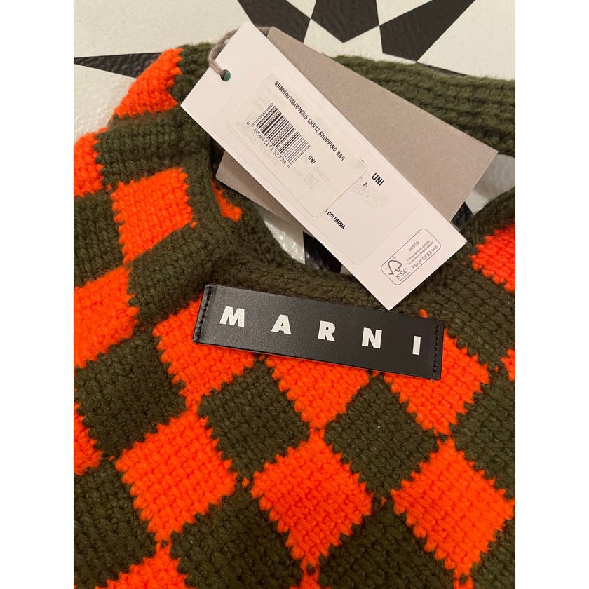 Marni Market, Checkered Handle Bag, NWT
