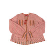 Boutique Bran Net.153, Pink Cotton Embroidered Cutout Top, NWT, Large