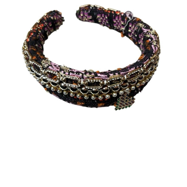Minime Paris Handmade 3 Row Tweed Headband