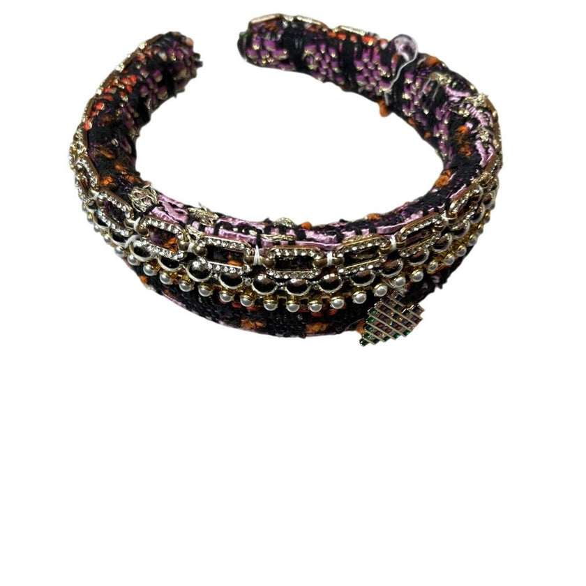 Minime Paris Handmade 3 Row Tweed Headband