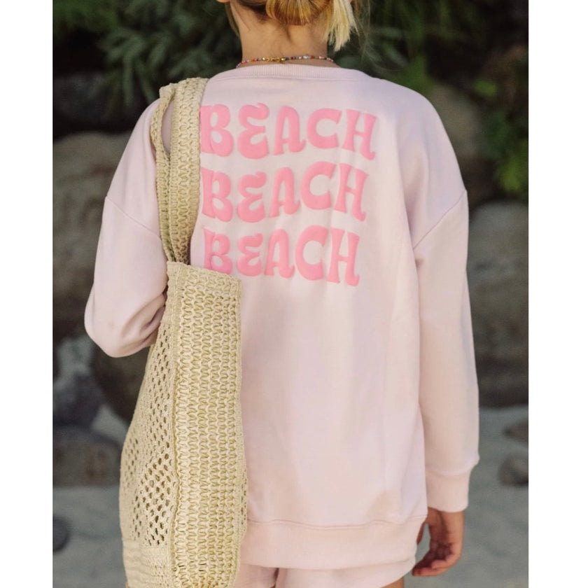 Feather 4 Arrow, Beach Sweatshirt, Pink Marshmallow