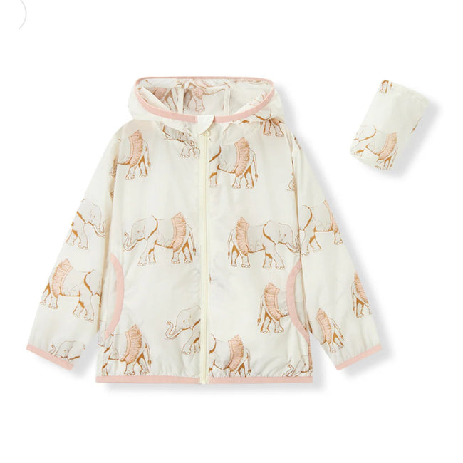 MILKBARN 4/6T Tutu Elephant Hooded Sun Shield Windbreaker Jacket NWT