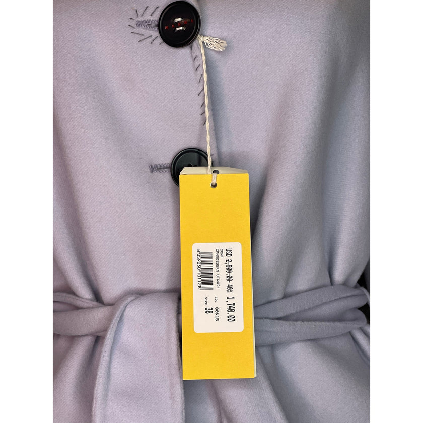 Marni Lilac Wool Cashmere Belted Coat – Made in Italy, Size 38 NWT