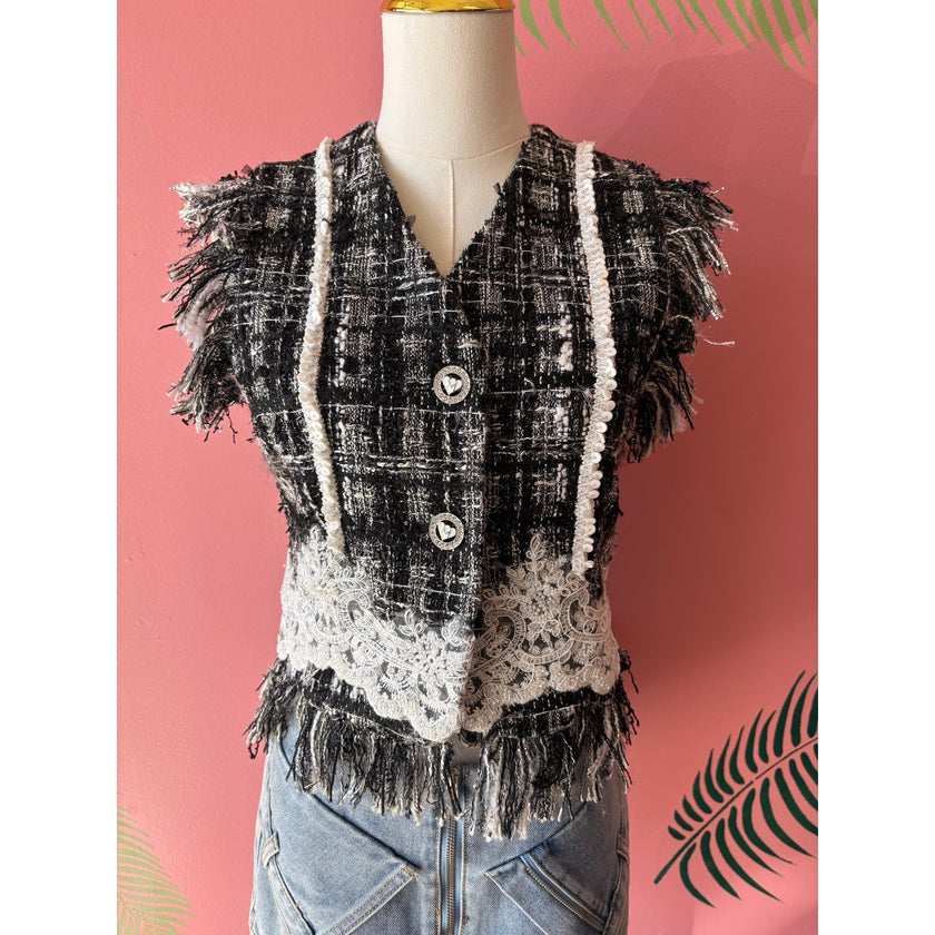 Minime Paris, Tweed Vest Top