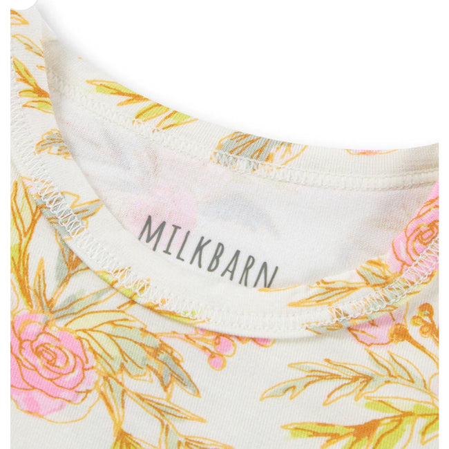 MILKBARN Vintage Floral 3/6 Months Bamboo Stretch Long Sleeve One Piece NWT