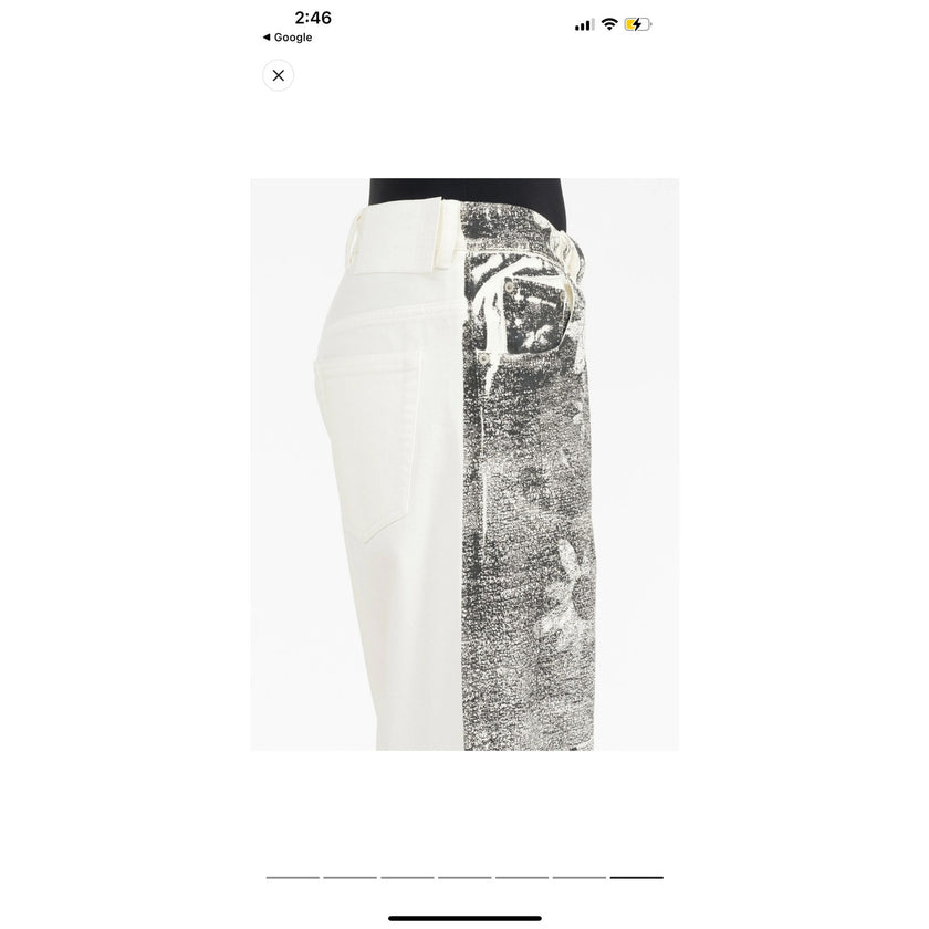 MM6 Maison Margiela Graphic Print Tapered Leg Trousers