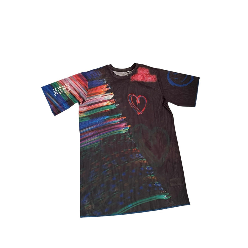 One Teaspoon 99 Cent Dreams oversized mesh tee dress, size XS, photo 9 of 10
