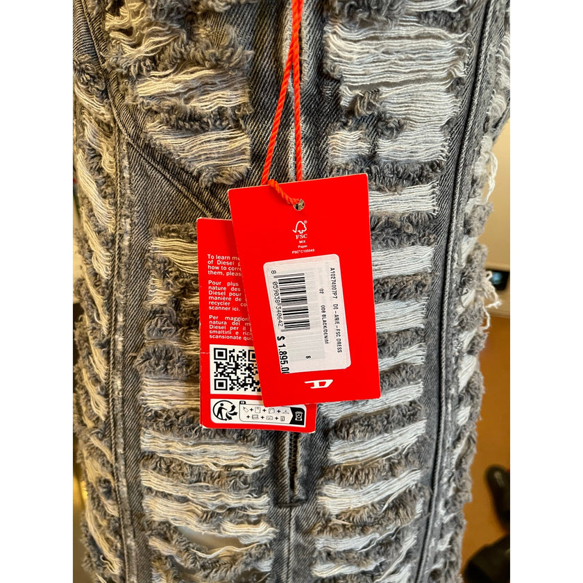 Diesel De-Arie-ads Distressed Denim Dress NWT Size Small
