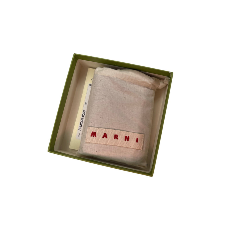 Marni Brown/Red Bifold Wallet with Marbled Interior NWT