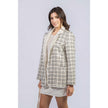 Minime Paris, White Tweed Embellished Collar Blazer