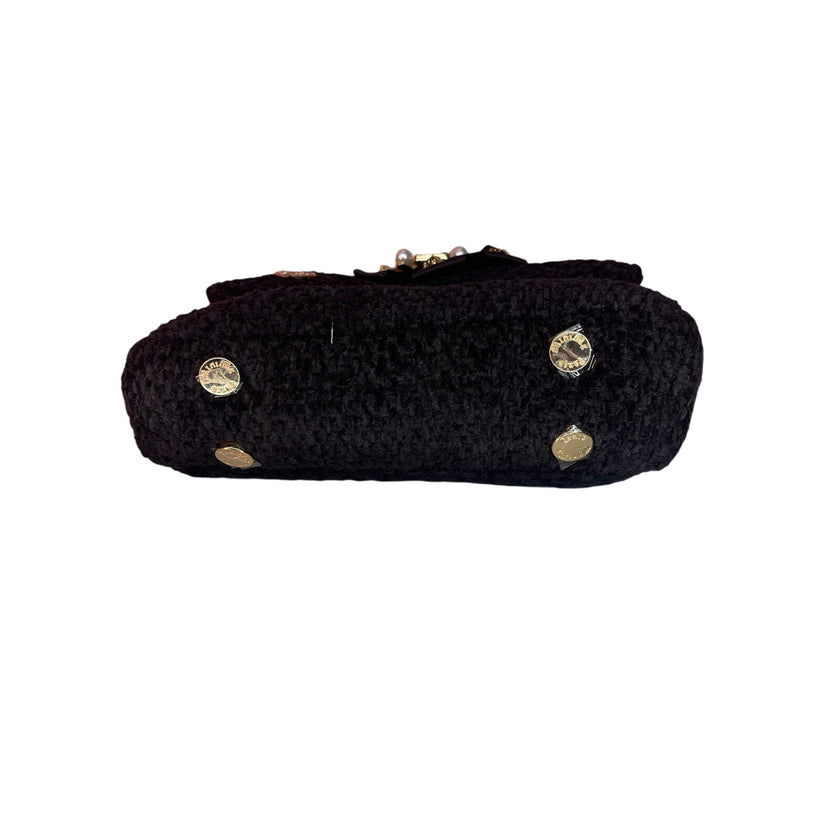 Minime Paris XS Soft Structured Bag, Black Tweed, NWT