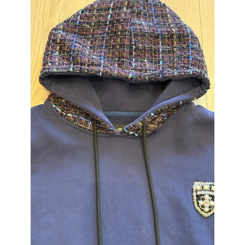 Minime Paris Tweed Hoodie Navy
