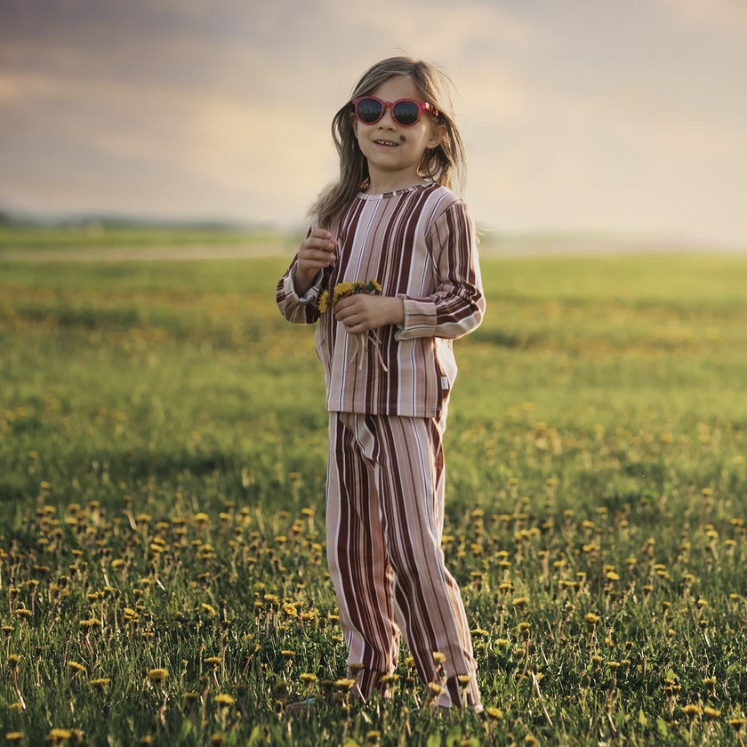 Antebies, Vertical Stripes Long-Sleeve Pajama Set