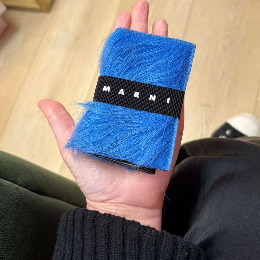 Marni Logo Strap Brushed Effect Wallet NWT