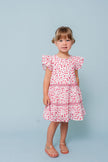 Alto Modas Hearts Print Twirl Dress - Girls' dress