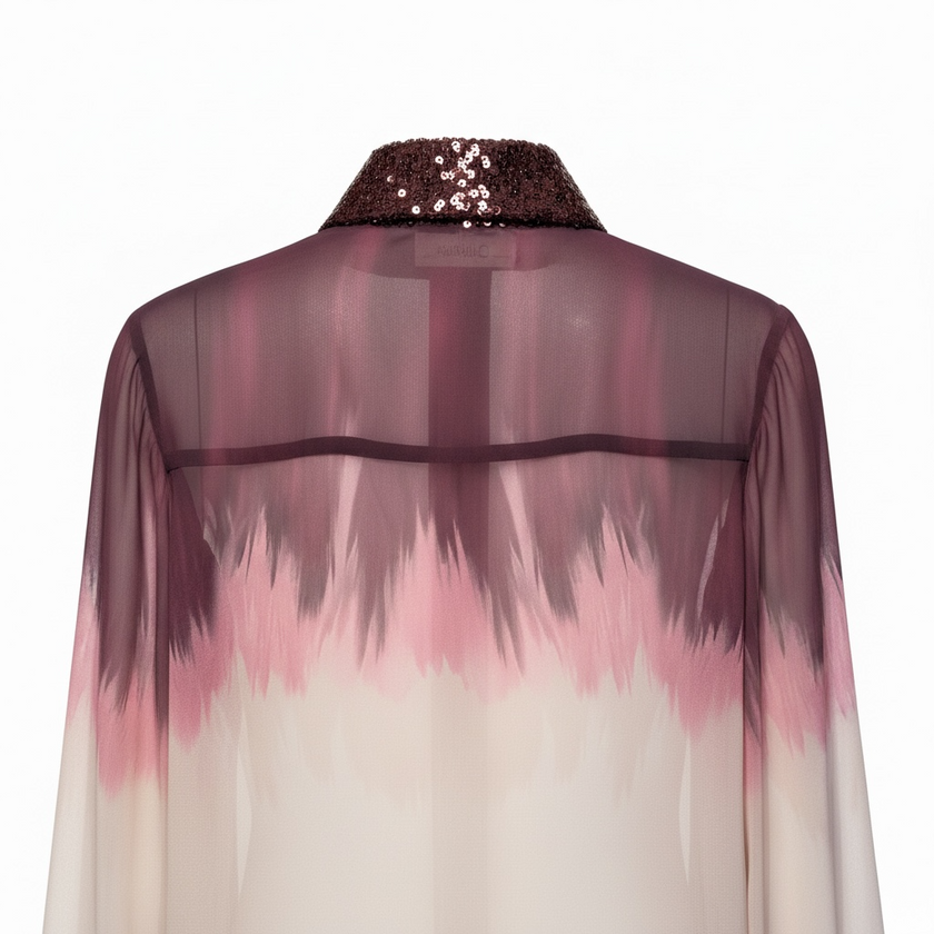 Dahlo, Ombre Sequin Collar Button Down