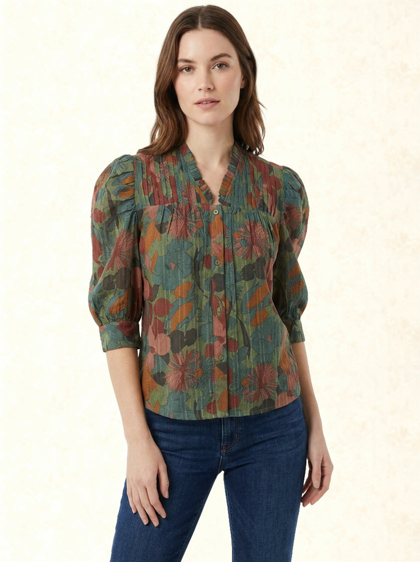Alto Modas Vintage Floral Juliette Blouse - Women's blouse