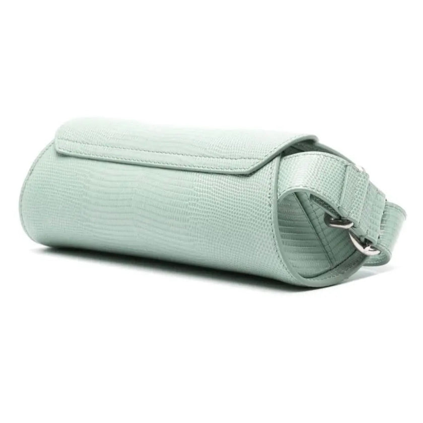 Jill Sander Cannolo Embossed Leather Bag, Mint Green